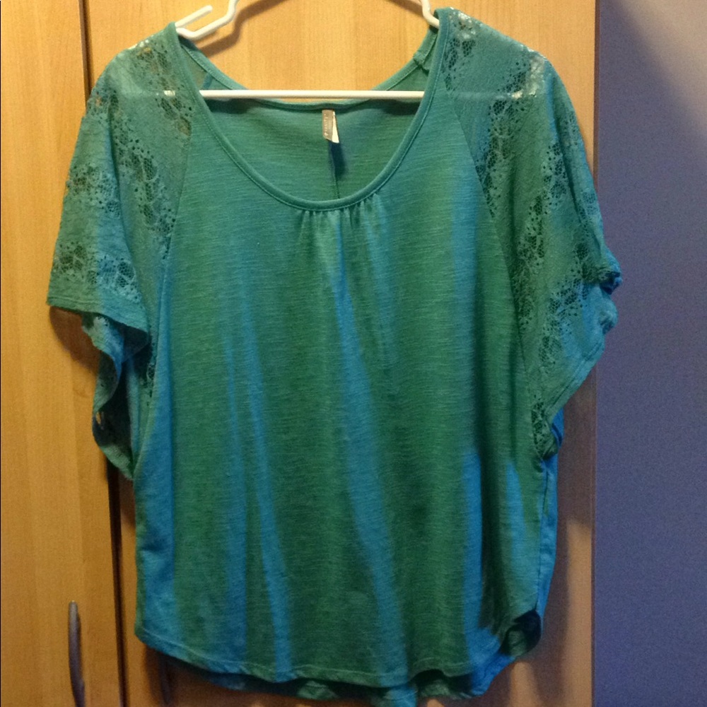Teal blouse